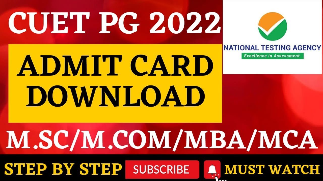 CUET PG ADMIT CARD 2022 DOWNLOAD || CUET PG || CUET PG EXAM DATE || BY SAHU ACADEMY