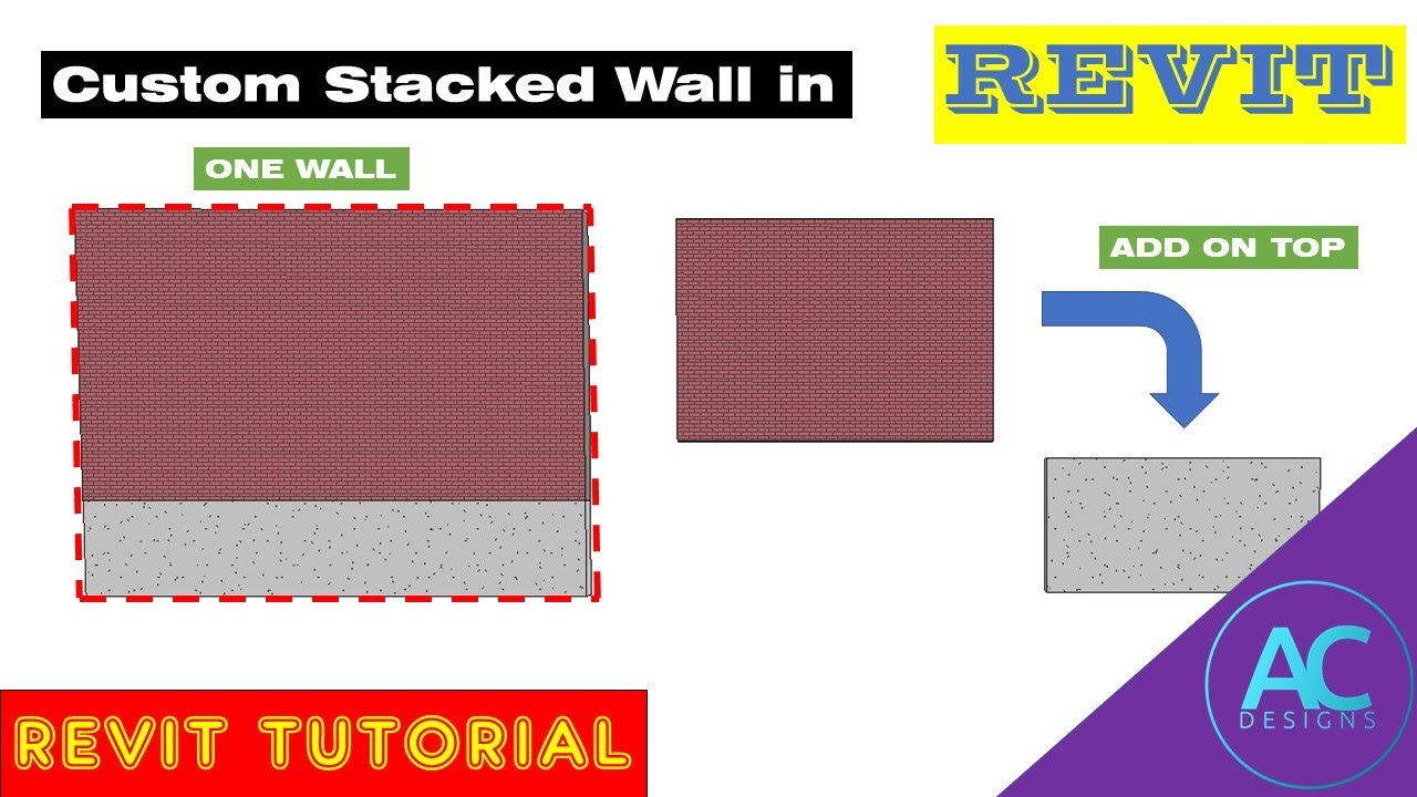 How to Create Custom Stacked Wall in Revit | Revit Tutorial | Tips and Tricks