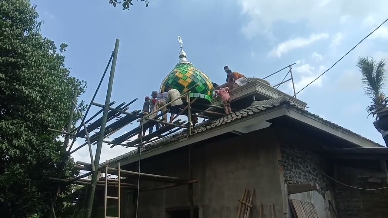 Doa Proses Pemasangan kubah masjid Hidayatul mutaqien karanggawang rt05