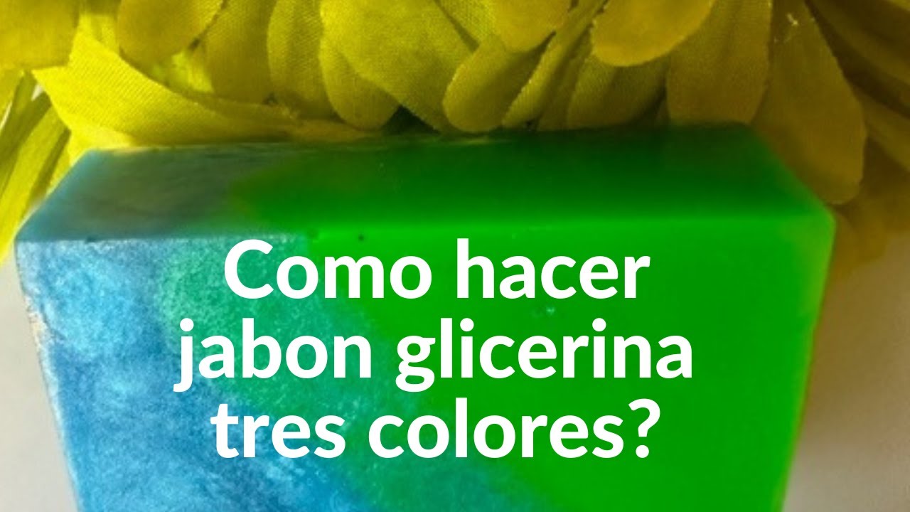Como hacer jabones de glicerina con tres colores?  Forma facil de mezclar la mica