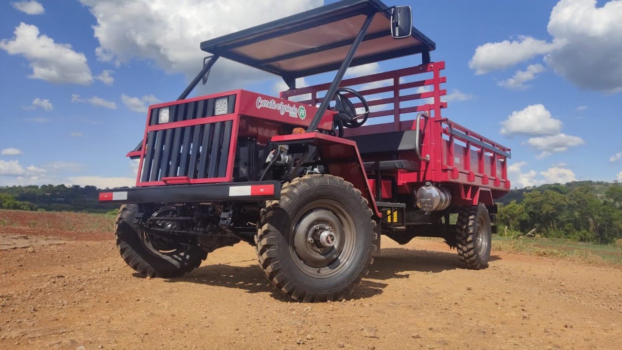 Carreta agrícola 4x4, motor Diesel