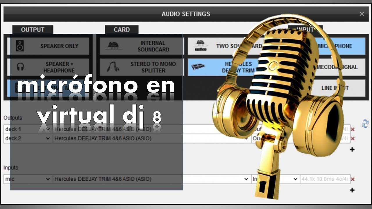 micrófono en virtual dj 8