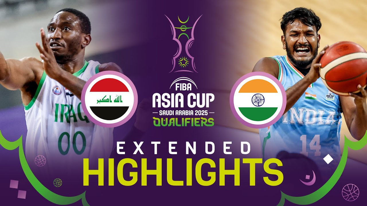 Iraq 🇮🇶 v India 🇮🇳 | Extended Highlights | FIBA Asia Cup 2025 Qualifiers