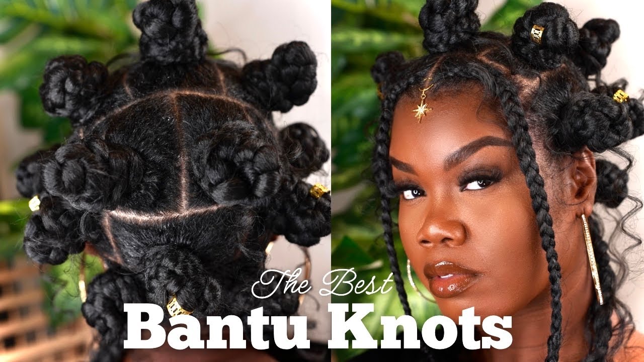 Bantu Knots Protective Style On Natural Hair | Janet Collection Braiding Hair