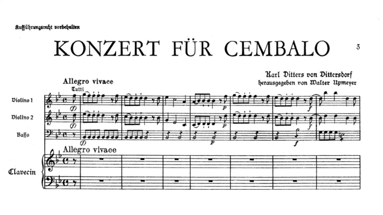 Dittersdorf - Harpsichord Concerto in Bb