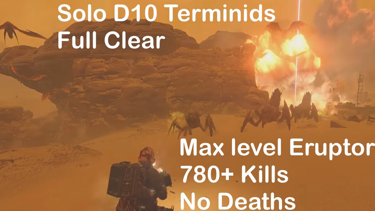 Helldivers 2 | Solo D10 Terminids – No Death — 780+ Kills, Full Clear #gaming #helldivers2 #ps5