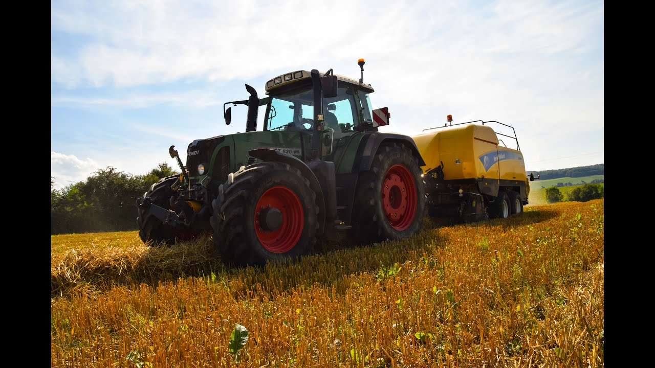Fendt 820 Vario TMS | New Holland BB9070 | Pressage de paille 2016