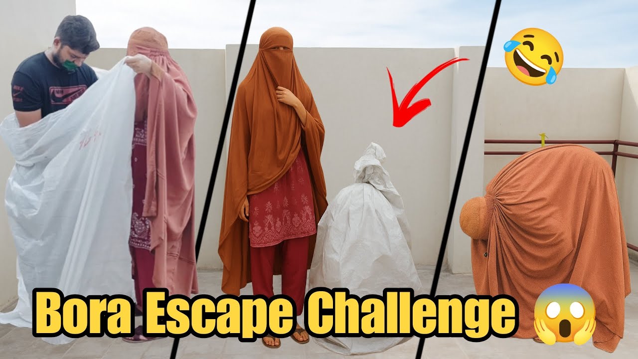 Bora Escape Challenge & Tape Escape Challenge 🔥 | Funny Murgha Punishment 😂 | Burqa Wali Vlogs