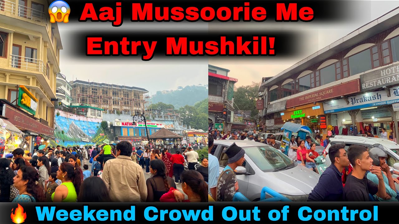Mussoorie Me Aaj Ka Bhayankar Crowd & Traffic Jam 😱 | Tourists Hue Pareshan | Mussoorie Today Update