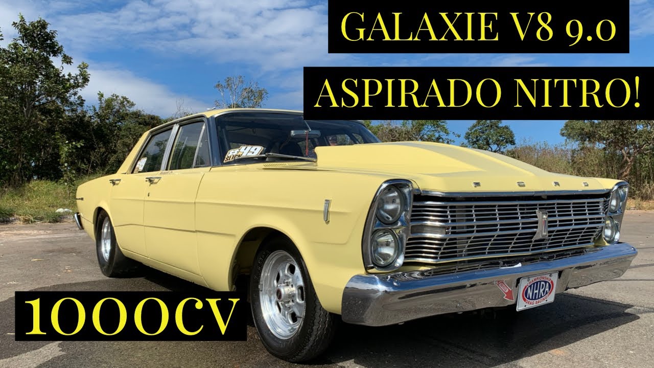 GALAXIE V8 DE 1000CV ASPIRADO NITRO DE RUA! SOM INCRÍVEL!