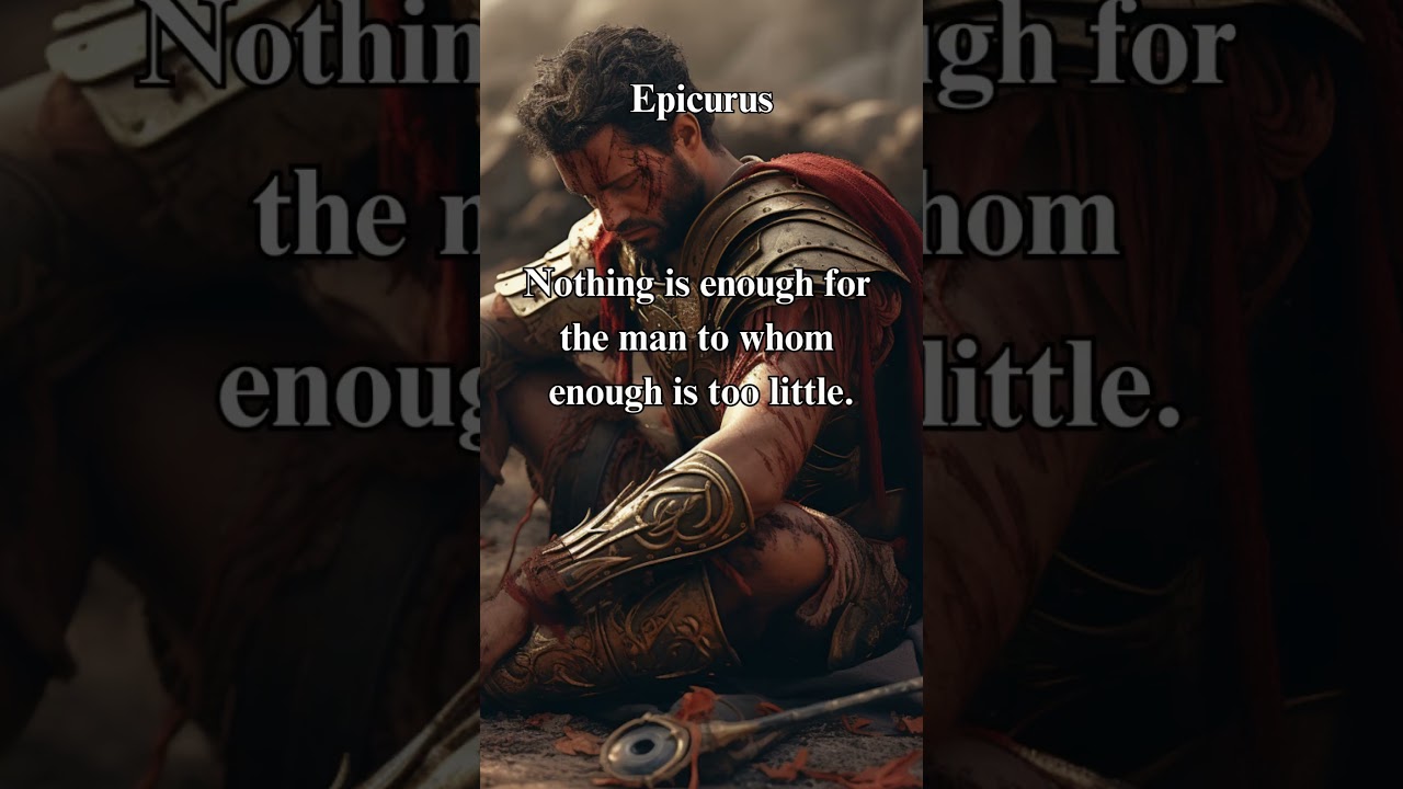 Greek Philosophy - Simple Desires = Rich Life: Epicurus. #shorts #motivation #quotes
