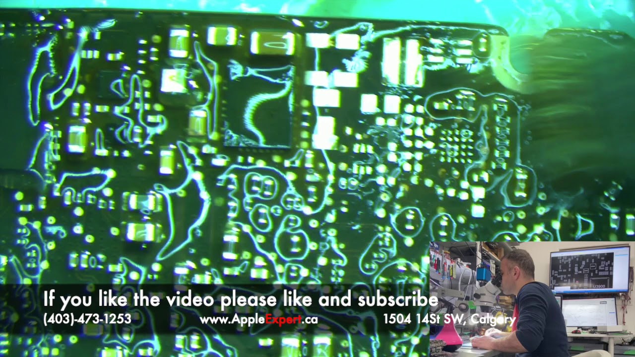 Repairing A1278 820 3115 Macbook pro 13 liquid spill LCD, backlight, SMC, CPU circuit repair