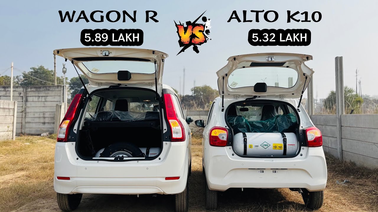 Maruti Suzuki Alto k10 VXI CNG v/s Wagon R LXI CNG🔥 which is better option under 6 Lakh ?