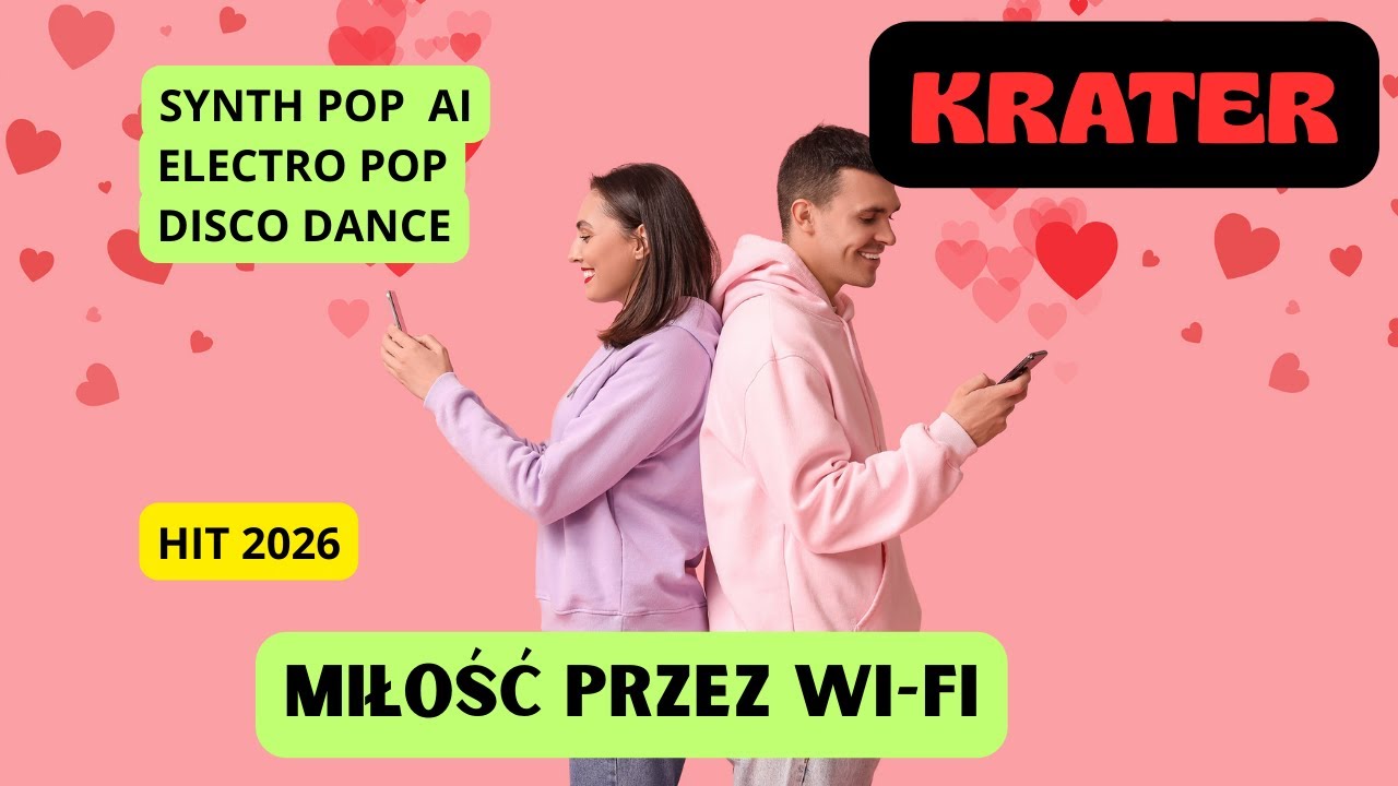 Krater- Miłość przez wi fi (Official Video) Disco Synth Pop AI