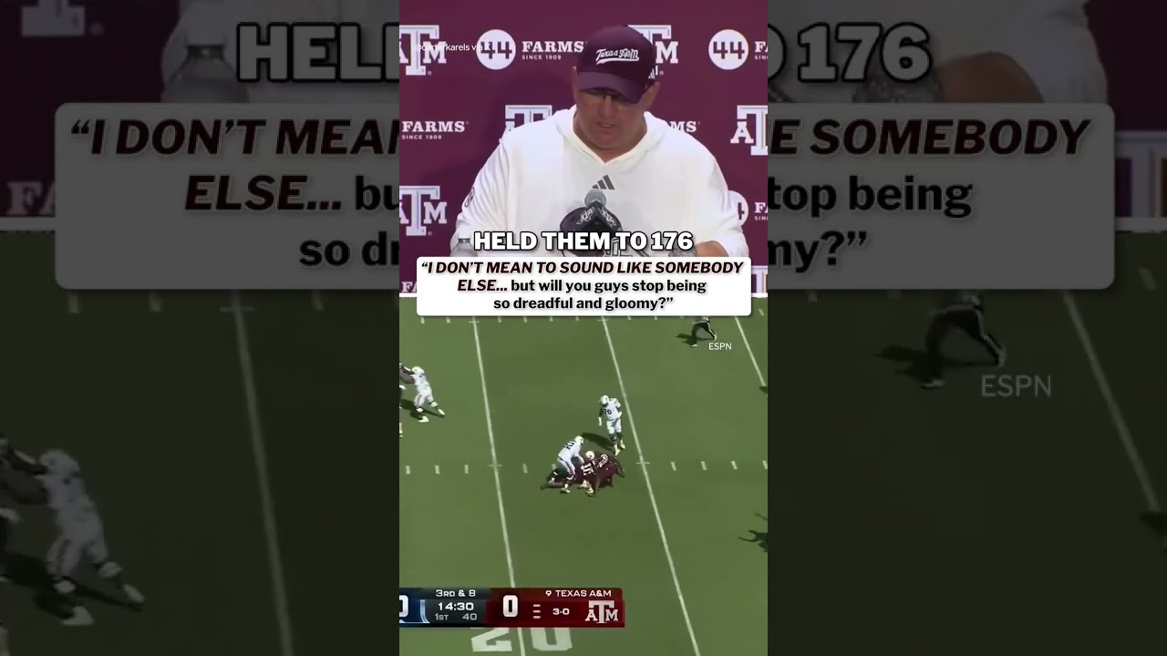 Texas A&M head coach Mike Elko just wants the Aggies to get the recognition they deserve 👀