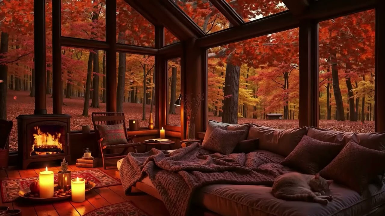 Autumn Cozy Ambience for Soulfull Meditation, stress Relief, Deep Sleep, Deep Focus