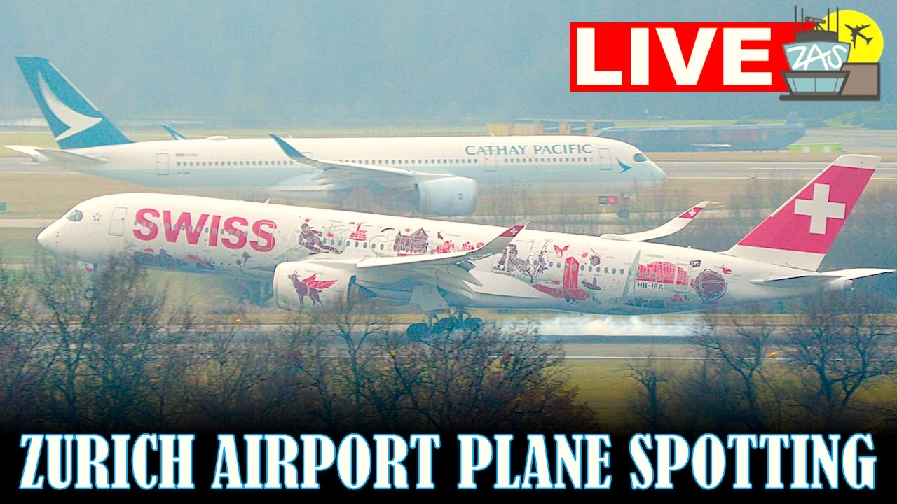 🔴LIVE Scenic Sunday Plane Spotting at Zurich Airport