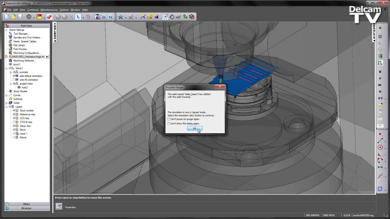 Orientation Angle - FeatureCAM 2015 R3
