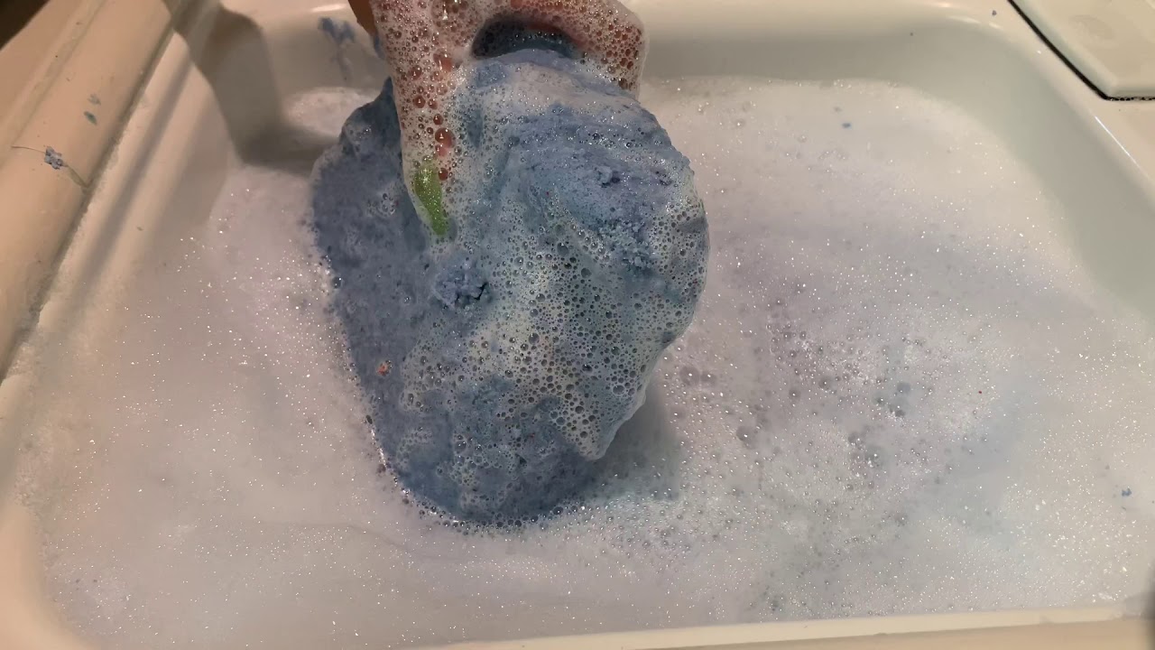ASMR | Breaking down solid laundry slab