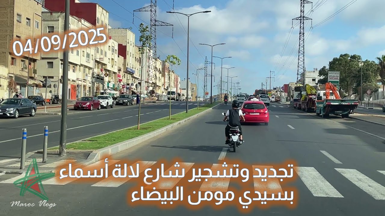تجديد وتشجير شارع لالة أسماء بسيدي مومن البيضاء