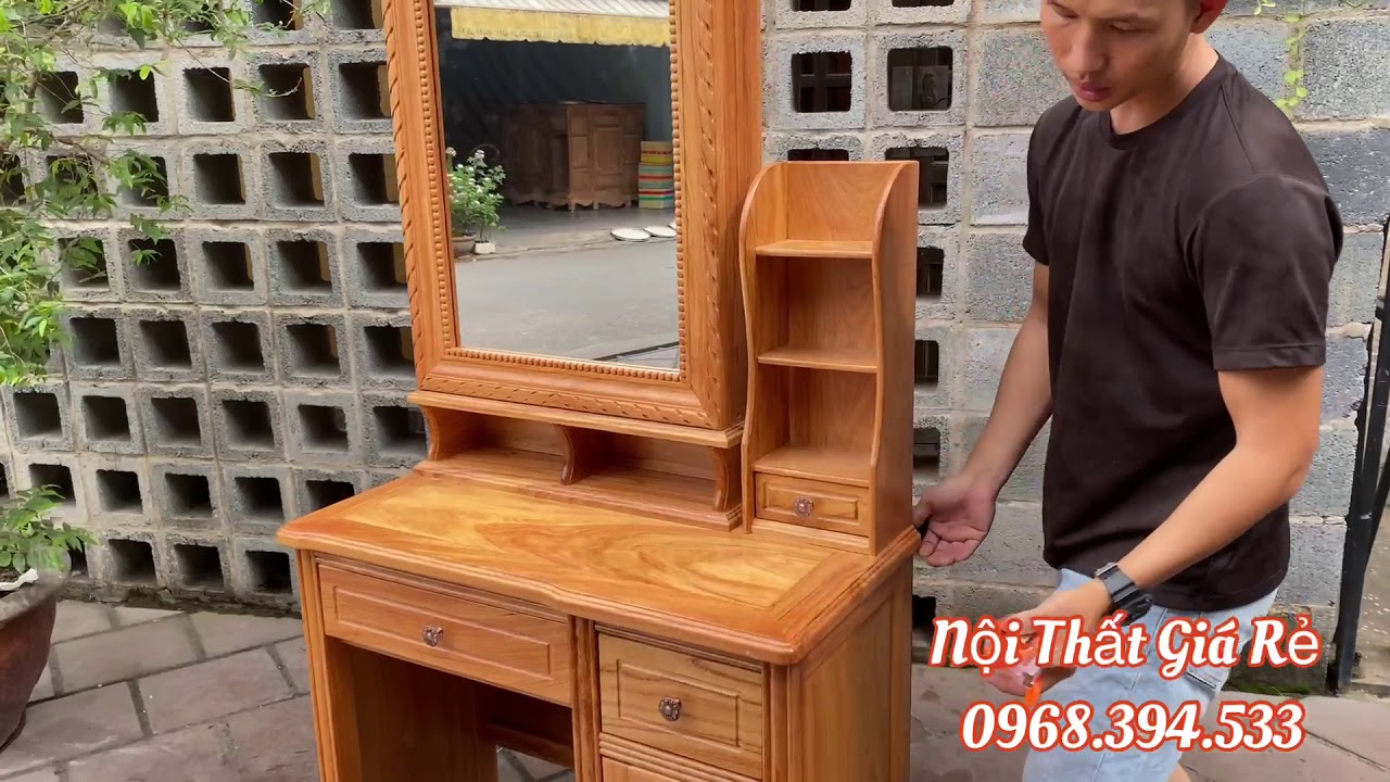 Multi-function dressing table - red wood dressing table