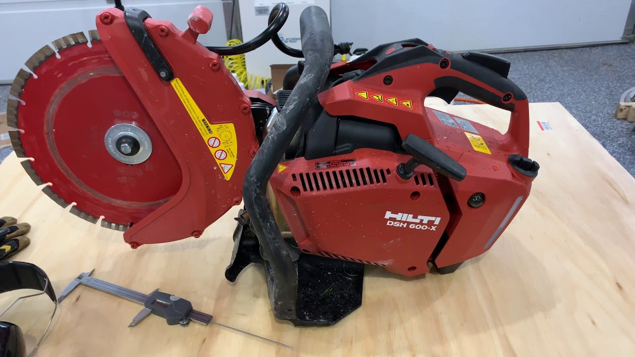 Unboxing and startup Hilti DSH 600 X gas powered saw kit