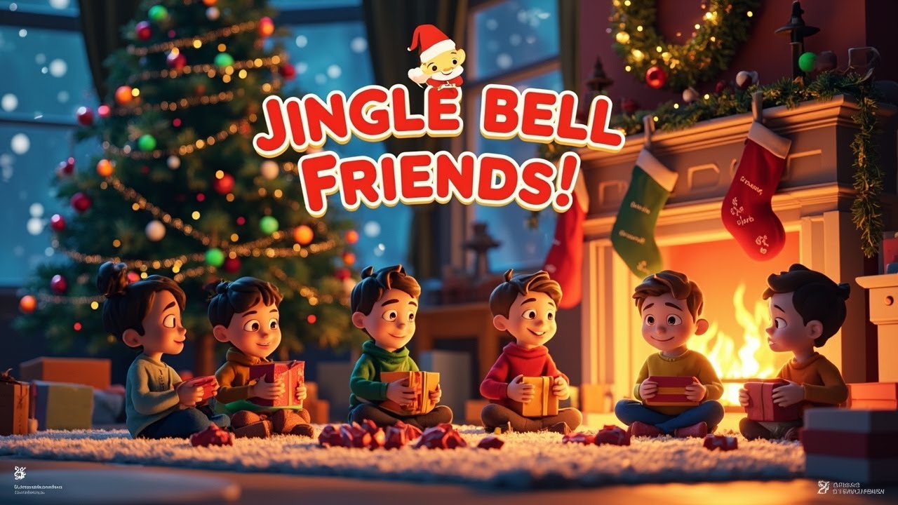 Jingle Bell Friends 🎶🎄 | 3D Animated Christmas Song for Kids | Dance, Gifts & Holiday Joy