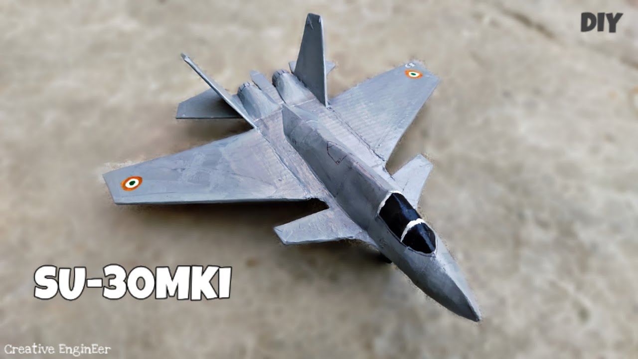 How to make SU-30MKI with paper and cardboard | DIY airplane