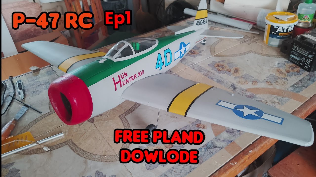 How to make p-47 rc foam plane ep-1/2