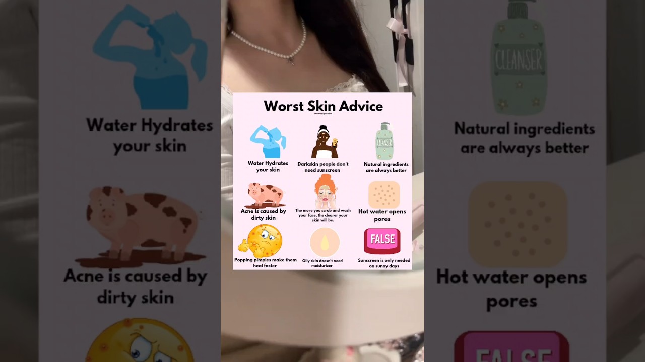 Worst skin advice #glowup #acne #acnetreatment #worst #skin #advice #pretty #coquette #skincare