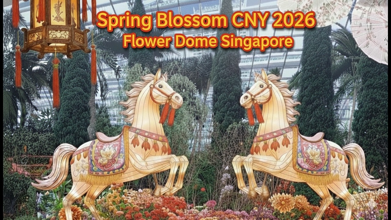 Spring Blossom 2026: Flower Dome Singapore Full Tour (Year of the Horse) 🌸