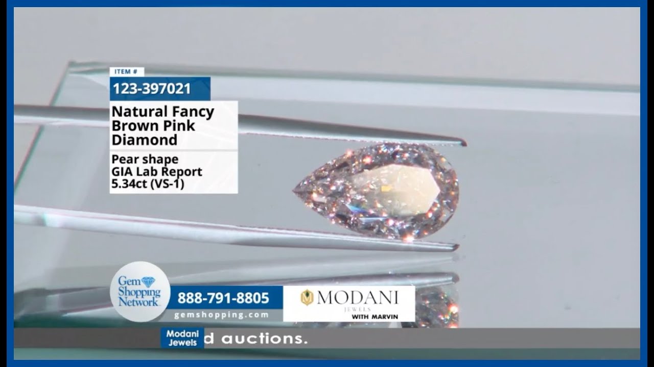 15.34 ct Natural Fancy Brown Pink Diamond | Gem Shopping Network