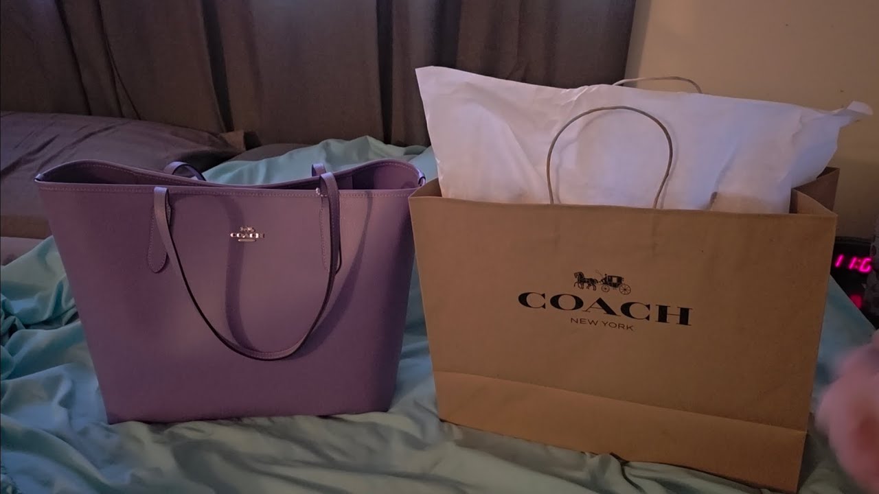 Coach purple  unbagging 💜 💜💜 💜 Drop. What did i pick up.