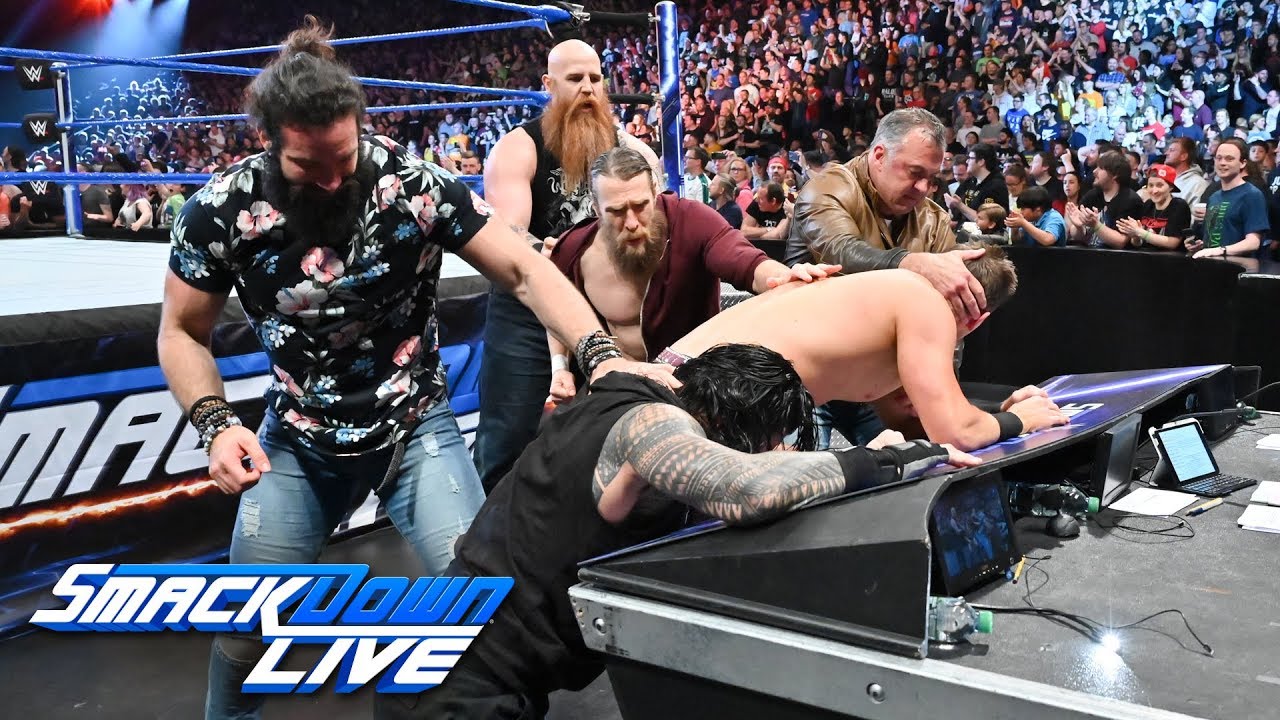 Шейн Макмэн и Элиас зацепили Романа Рейнса и Миза: SmackDown LIVE, 14 мая 2019 г.