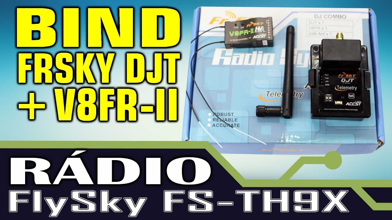 COMO FAZER O BIND ENTRE O MÓDULO FRSKY DJT E O RECEPTOR V8FR II