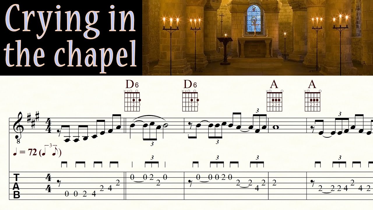 CRYING IN THE CHAPEL | ELVIS | Complete Version | Acoustic Guitar Lesson | TAB & Sheet Music