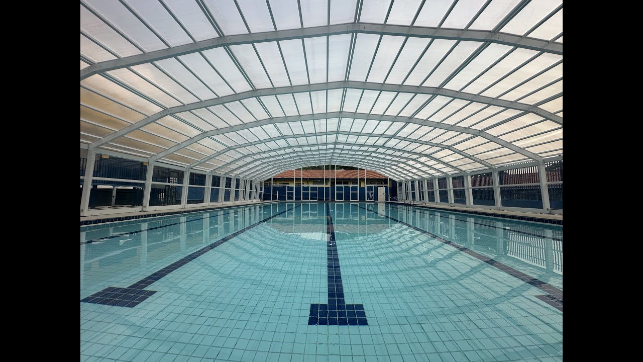 Conheça a MAIOR Cobertura Telescópica para Piscina Pública do Brasil em SJC! Engenharia Inovadora!