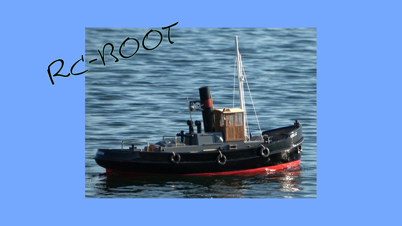 RC-Modellboot 1 - Dampfschlepper Kalle fährt im Altrheinsee Eich
