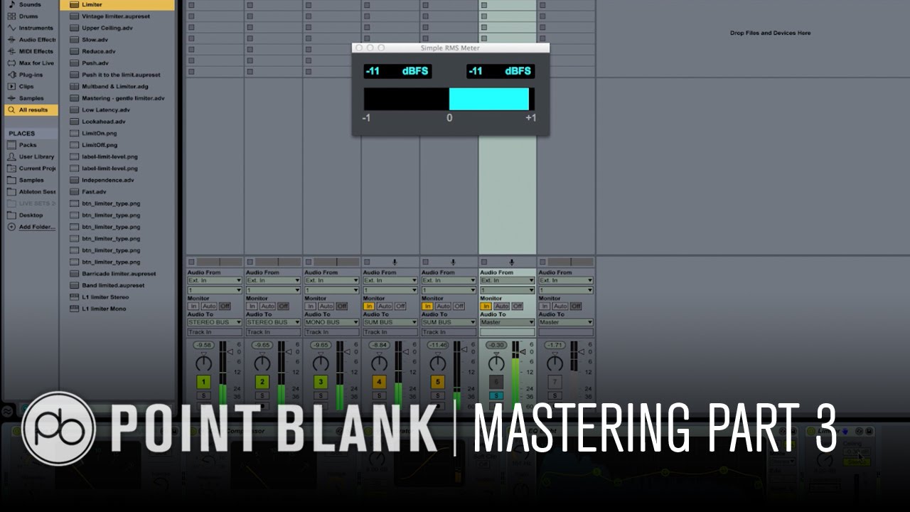 Mastering Dance Music in Ableton Live Part 3: Final EQ and Limiting