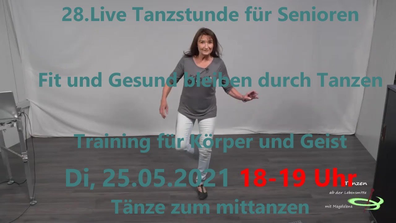 28. live Tanzstunde mit Magdalena  für Senioren am Di,  25.05.2021 um 18:00 Uhr