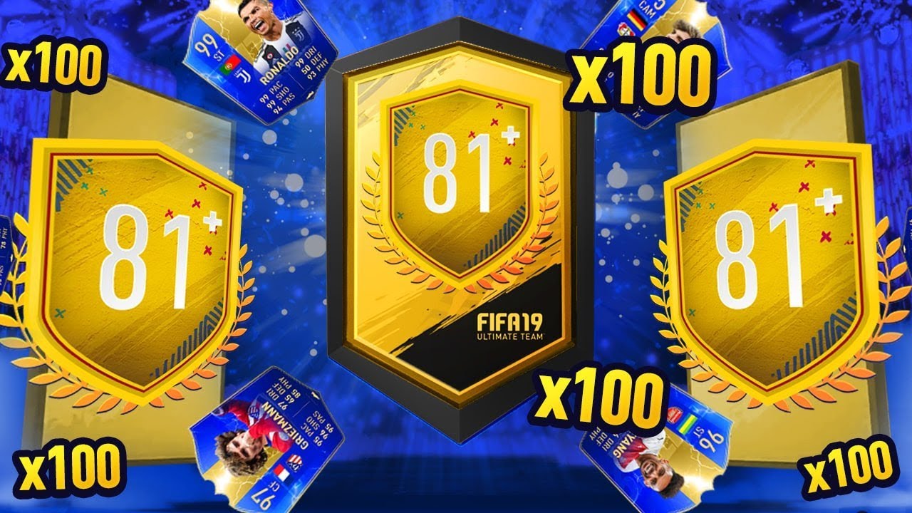 SO MANY TOTS! 100 81+ UPGRADE PACKS!! FIFA 19 ULTIMATE TEAM!!