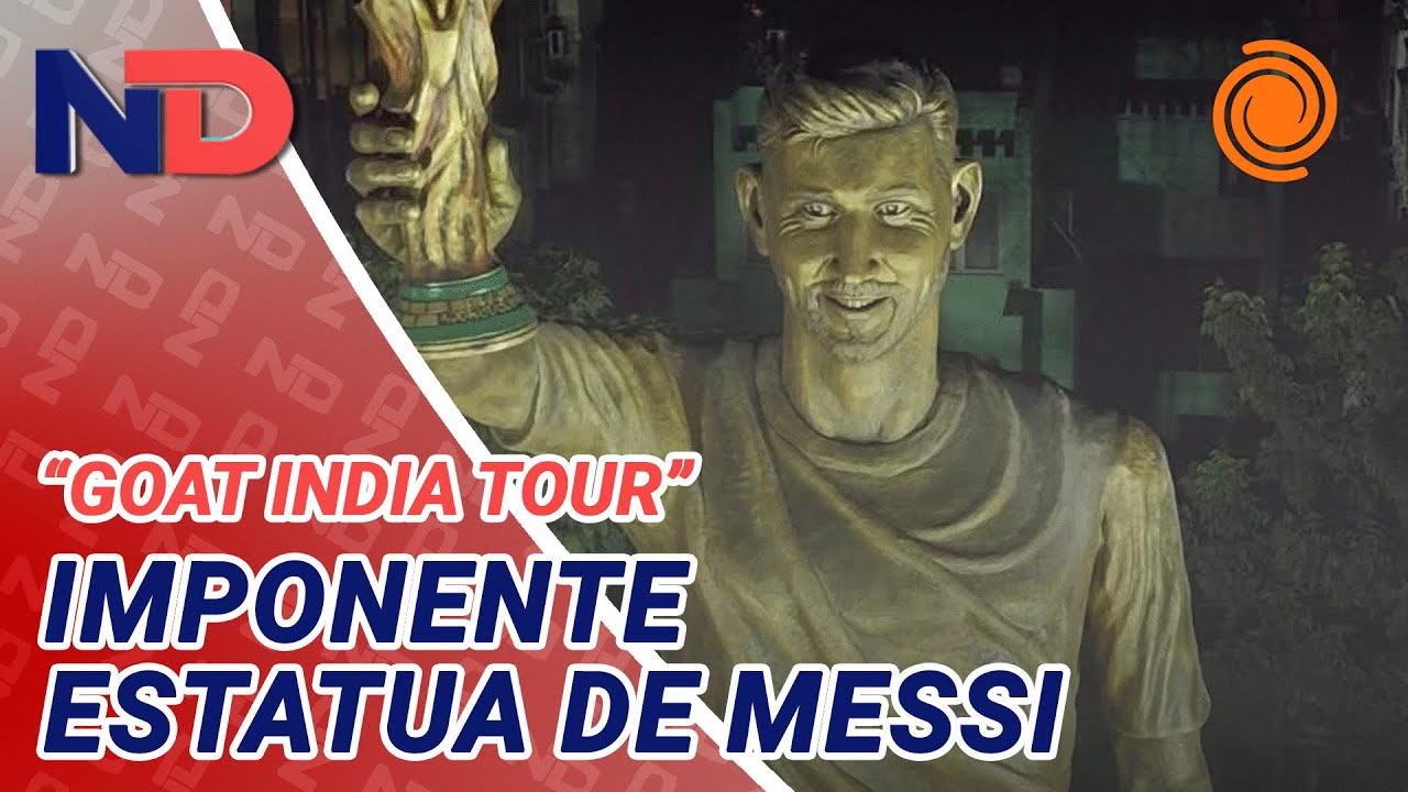 India construyó una ESTATUA de 21 metros de MESSI para homenajearlo