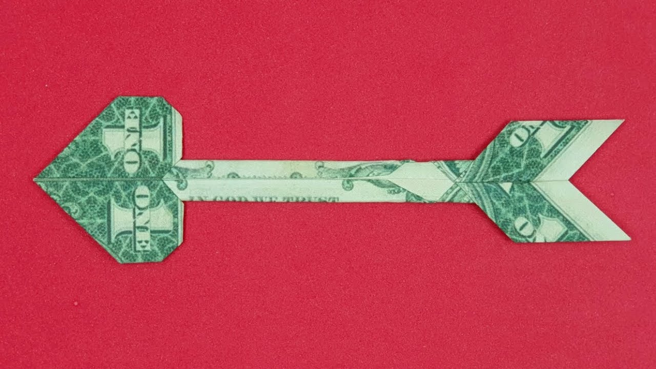 How to fold | Dollar Origami Love Arrow | Money Origami