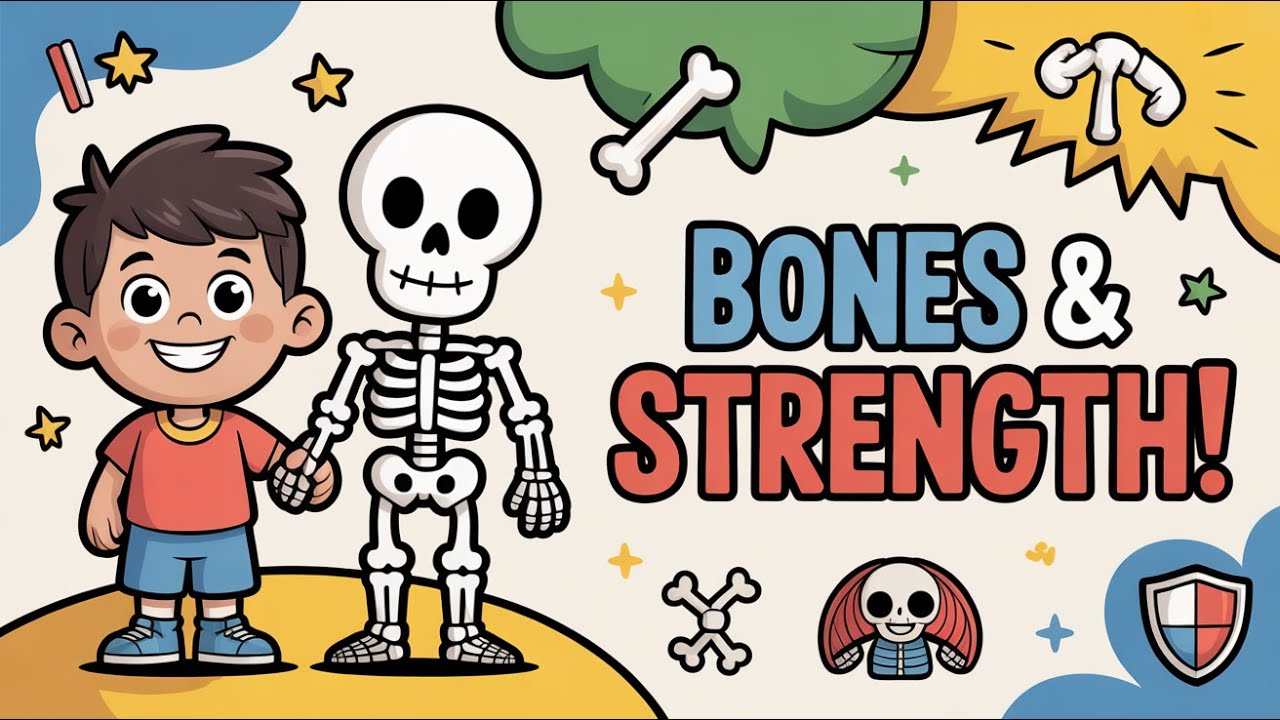 The Skeletal System &ndash; Bones and Strength! 🦴💪 | Kiddie Science Toon