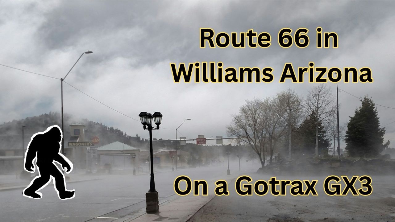 RT 66 scooter ride in Williams Arizona on the Gotrax GX3