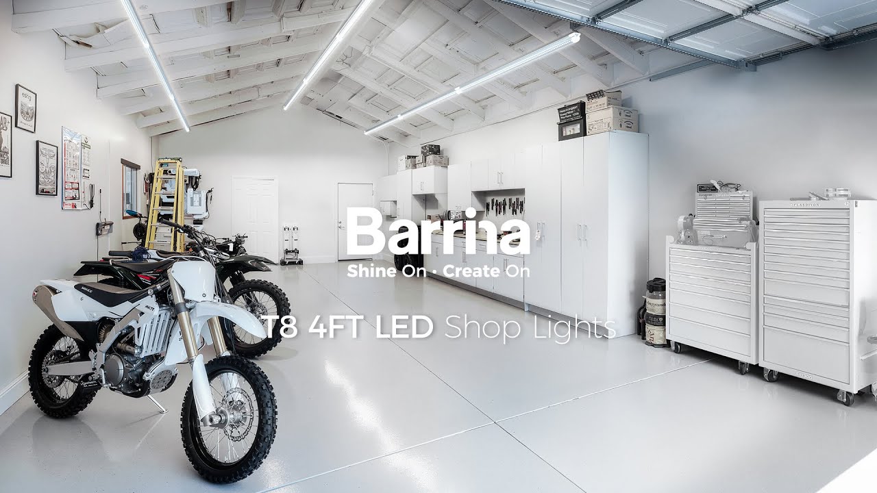Barrina T8 40W LED Shop Lights 4FT 5000K 5000LM | Brighten Every Garage