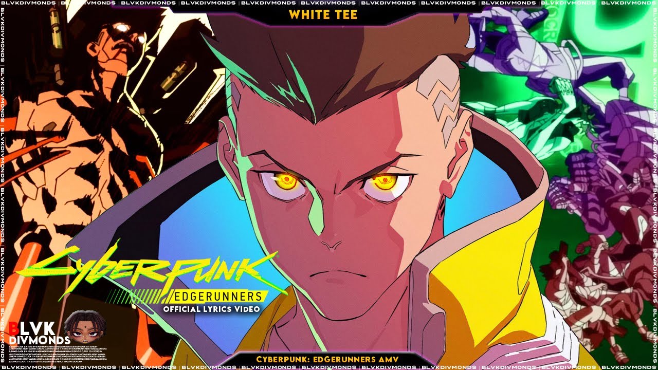 BLVK DIVMONDS - WHITE TEE「CYBERPUNK: EDGERUNNERS AMV」