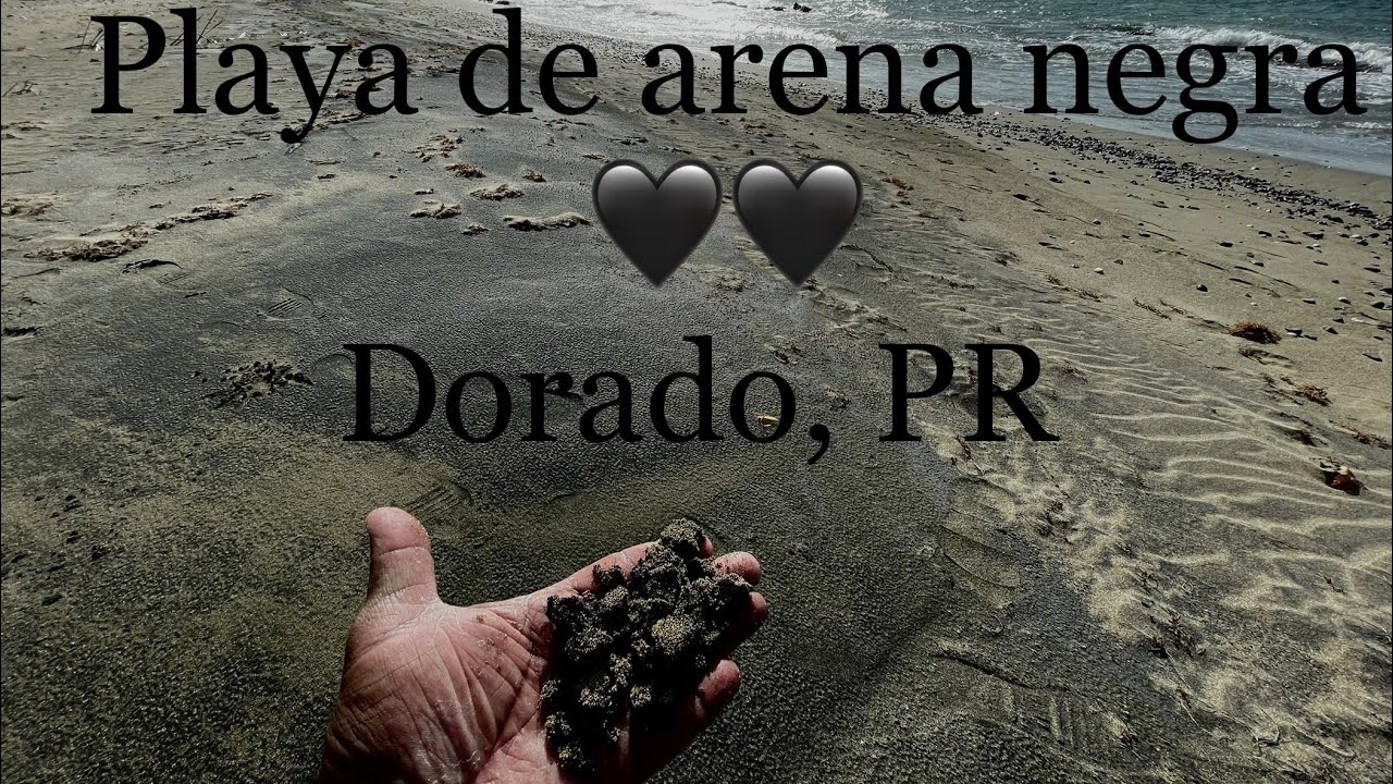 Playa de arena negra 🖤 en Dorado, Puerto Rico 🇵🇷.