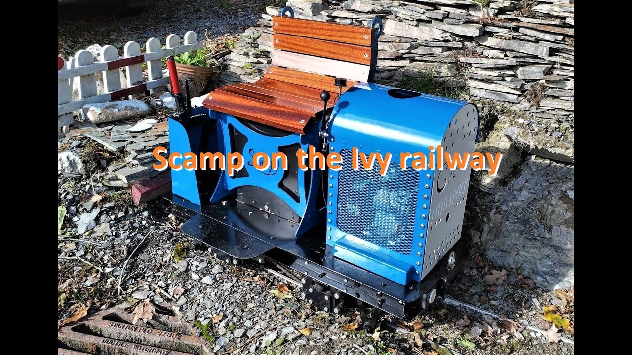 Ivy Railway gives a Grumpy Scamp a home & plenty of work. Minimal Gauge Railway. 7.25 inch gauge.