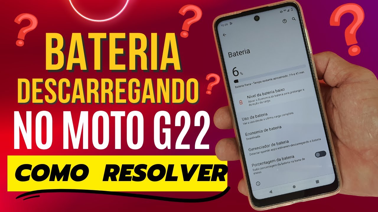CELULAR MOTOROLA MOTO G22 DESCARREGANDO A BATERIA MUITO RÁPIDO [COMO RESOLVER]